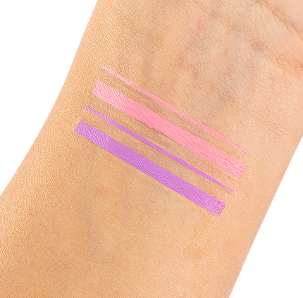Delineador Doble Matte Funny Pastel Rosado Y Morado