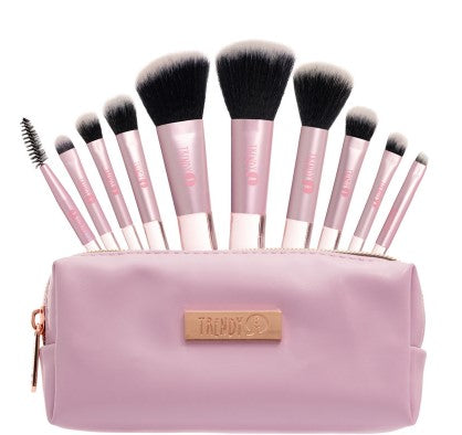 Kit Brochas Mini Cristal Rosada