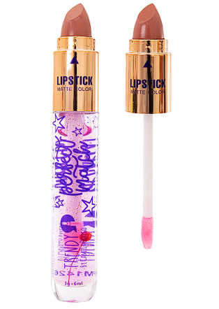 Brillo Mágico Doble Con Labial 24k Trendy